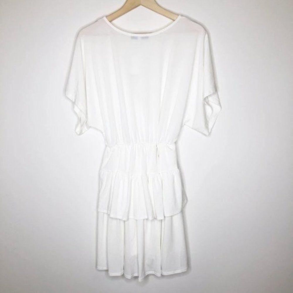 VANITY ROOM Tiered Knit Surplice Mini Dress  - Picture 7 of 8